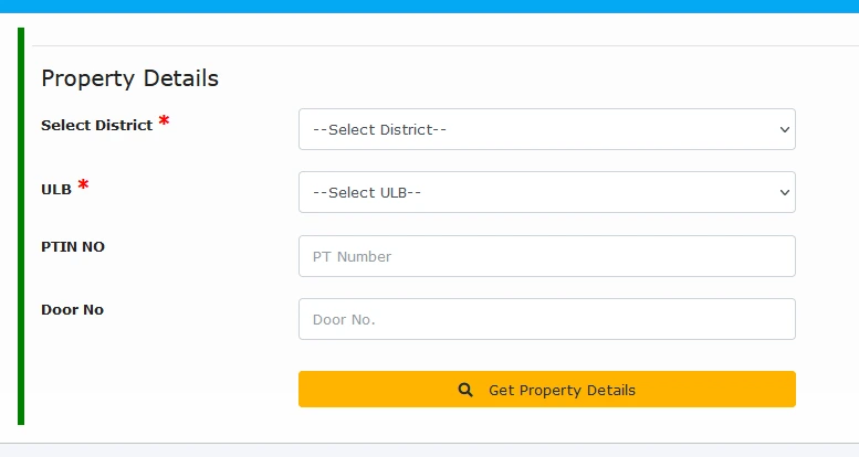 Telangana Property Tax Payment Using Door Number