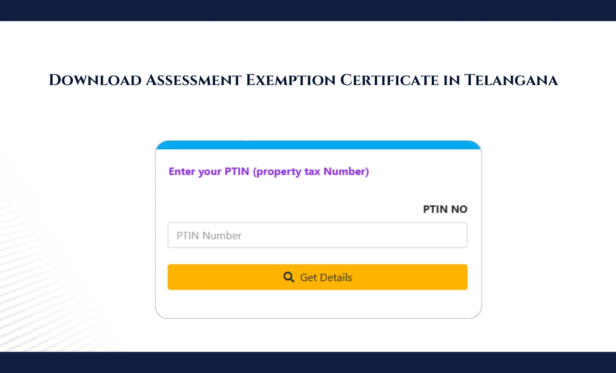 Telangana Assessment Exemption Certificate Download